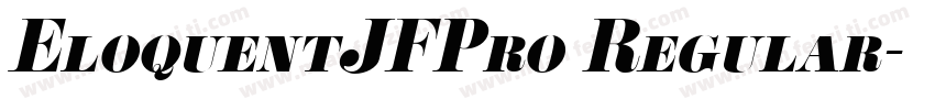 EloquentJFPro Regular字体转换